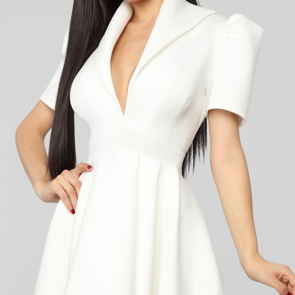 High-Low Ivory Dress - Picture 7 of 9
